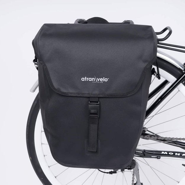 Šoninių krepšių ant bagažinės komplektas AtranVelo Commuter Side WP // 2x 27L, 16x44x31 cm, Water-Proof (juoda)  4