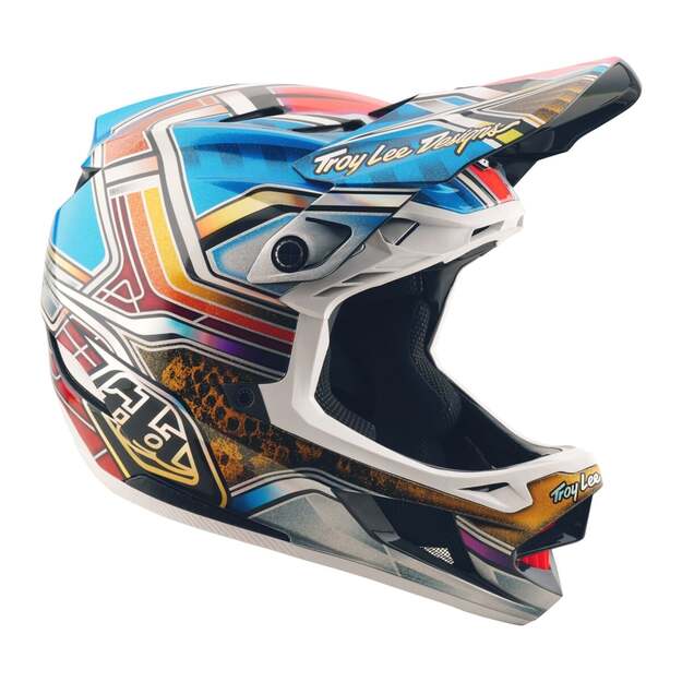 TLD HELMET D4 CARBON LOWRIDER BLUE (13996801) 4