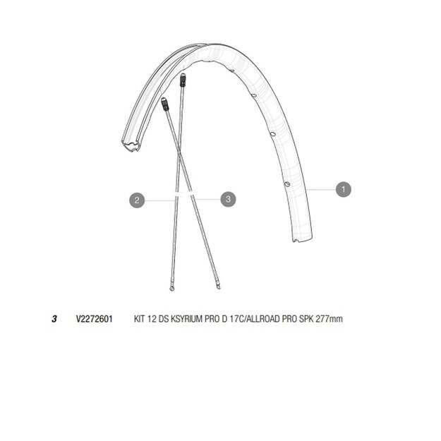MAVIC KIT 12 DS KSYRIUM PRO D 17C/ALLROAD PRO SPK 277MM (V2272601)