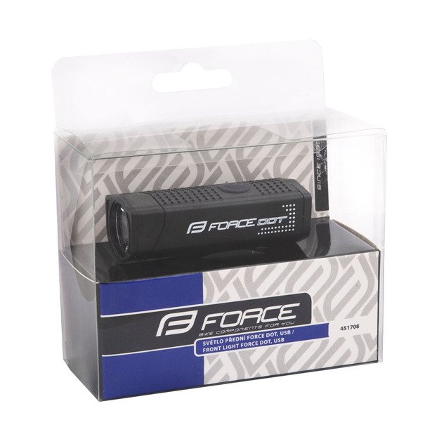 Priekinis žibintas FORCE Dot 300LM USB (juodas) 2