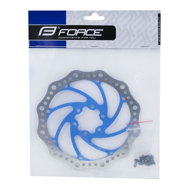 Stabdžių diskas FORCE 180 mm, 6 varžtai (mėlynas)