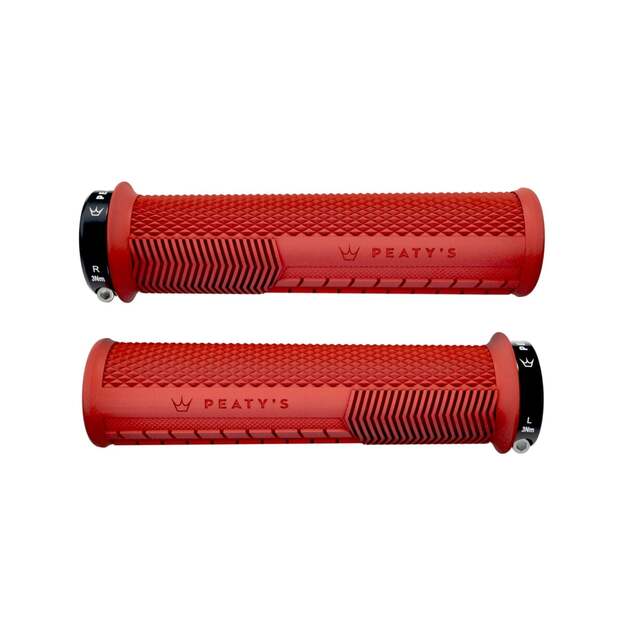 PEATY S GRIPS MONARCH KNURL THIN RED (PGM-KNL-THN-RED-1)