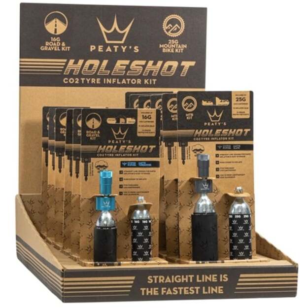 PEATY S HOLESHOT CO2 CARTRIDGES POS BOX 24 KS (24X25G) (PPR-CO2-25G-SRT-2)