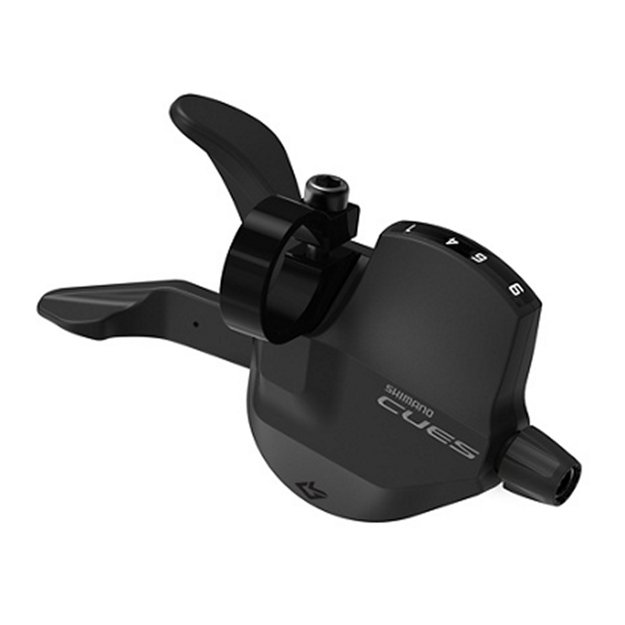 Pavarų rankenėlė Shimano CUES SL-U40009RSET // Rapidfire Plus, 9-speed, su optiniu ekranu