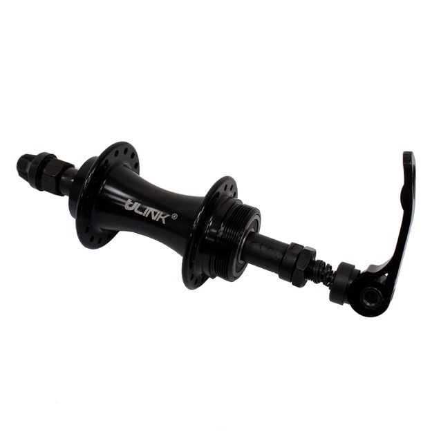 Galinė stebulė U-Link GL-B08R // 32H, V-Brake, užsukamam žvaigždžių blokui, 135 mm, su QR (juoda)