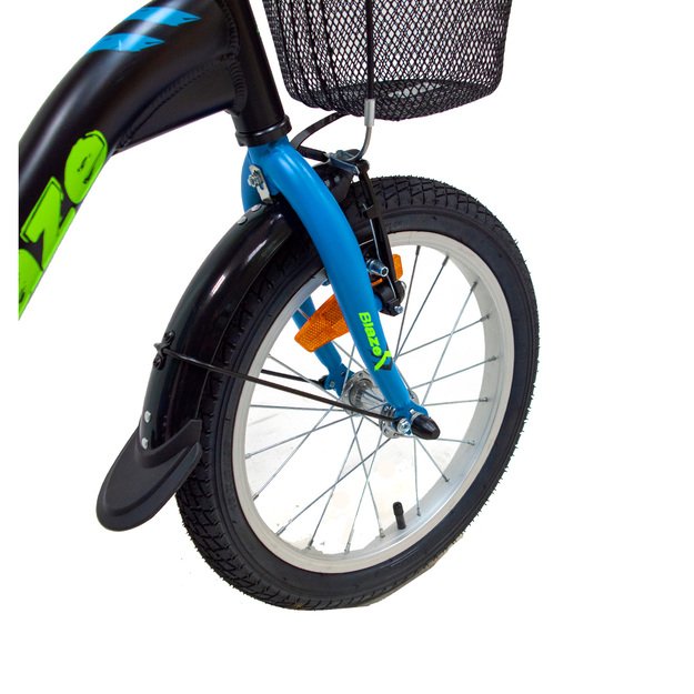 4KIDS Blaze 16  // 1G, dydis 10  (25.5 cm), V-Brake ir Kojinis stabdžiai, aliuminis (juoda) 5