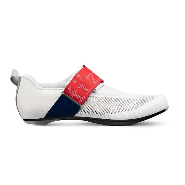 FIZIK SHOES TRANSIRO HYDRA AEROWEAVE CARBON WHITE / RED - BLUE (TRR2PAR1K20RB)