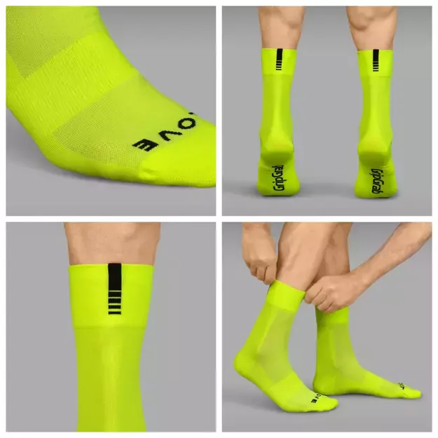 GripGrab Lightweight SL kojinės | Yellow Hi-Vis 2