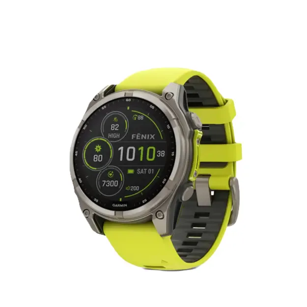 Išmanusis laikrodis Garmin fēnix® 8 Solar | 51mm | Titanium - Amp Yellow