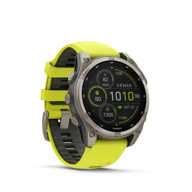 Išmanusis laikrodis Garmin fēnix® 8 Solar | 51mm | Titanium - Amp Yellow 3