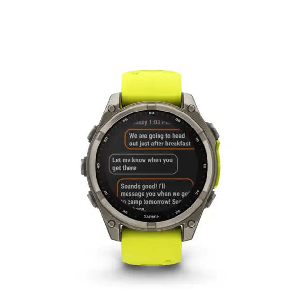 Išmanusis laikrodis Garmin fēnix® 8 Solar | 51mm | Titanium - Amp Yellow 2