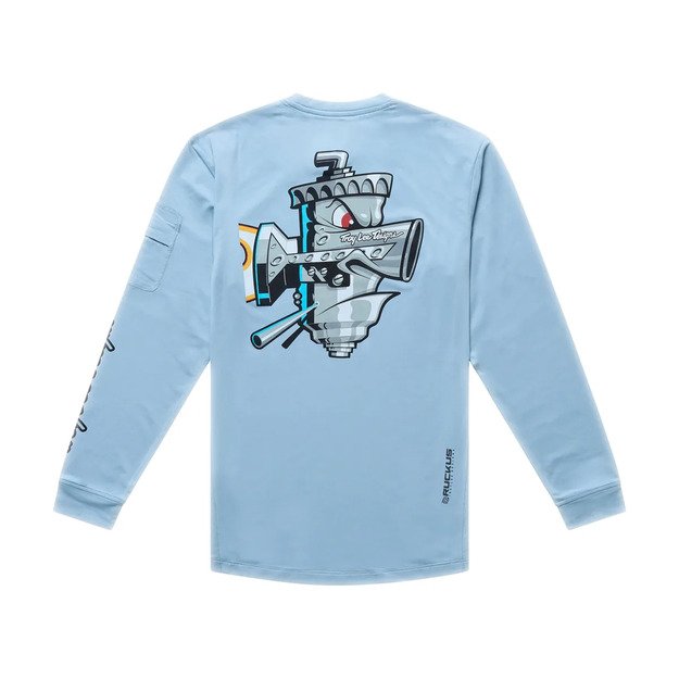 TLD LONG SLEEVE JERSEY YOUTH RUCKUS RIDE LONG SLEEVE TEE CARBS DAWN BLUE (38625100) 1