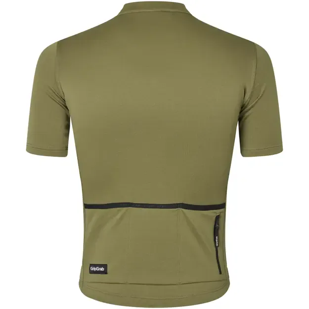 GripGrab EXPLR Merinotech vyriški marškinėliai | Olive Green