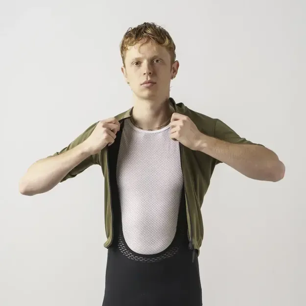 GripGrab EXPLR Merinotech vyriški marškinėliai | Olive Green