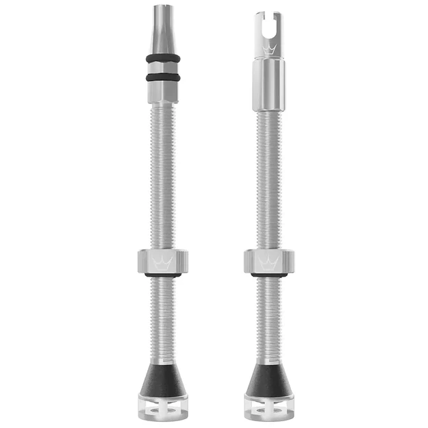 PEATY S TUBELESS VALVES HOLESHOT FAST FLOW 80MM SILVER (PTV-HFF-80-SIL-12)