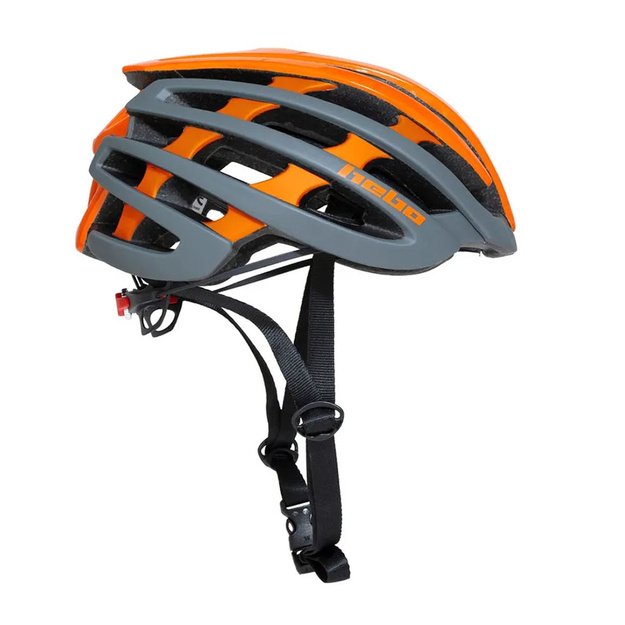 &Scaron;almas HEBO Casco Bici Core // dydis: 58-61 cm (pilka/oranžinė)