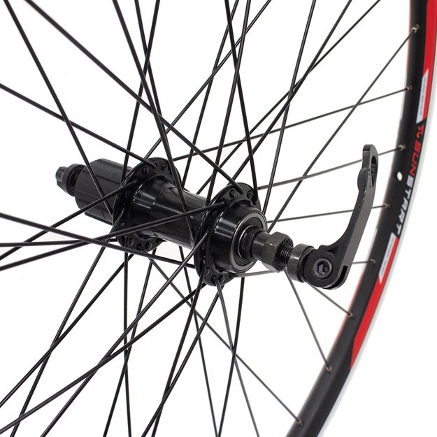 Galinis ratas Sunstart 28  // V-Brake, 36H, kasetė, greitveržlė, aliuminis 2
