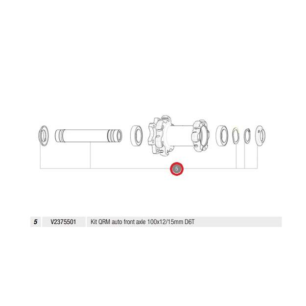 MAVIC KIT QRM AUTO FRONT AXLE 100X12/15MM D6T (V2375501)