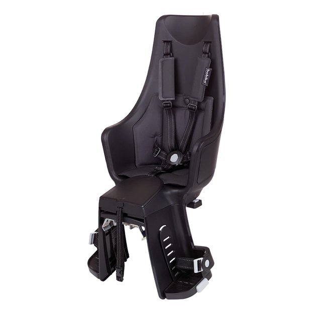 Dviračio kėdutė BoBike Exclusive® Maxi Plus // su galiniu žibintu, tvirtinimas ant bagažinės (juoda)