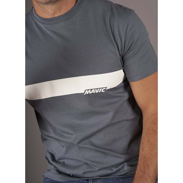Marškinėliai MAVIC SHORT SLEEVE TEE CORPORATE STRIPE ORION BLUE OFF-WHITE (T000216) 2