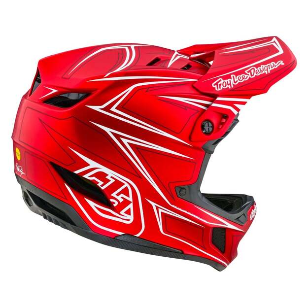 TLD HELMET D4 COMPOSITE PINNED RED (14050500) 3