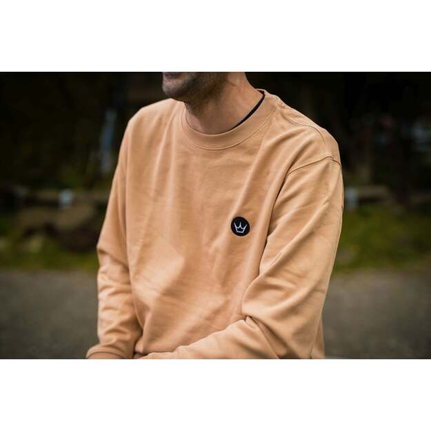 PEATY S PUBWEAR CREW MIKINA EMBROIDERED CROWN LATTE (PPW-25-CRW-CWN-LTE) 2