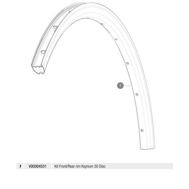 MAVIC KIT F/R RIM KSYRIUM 30 DISC 700 (V00004531)