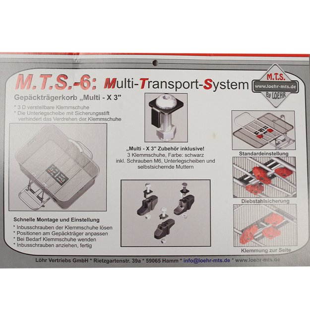 Krep&scaron;ys ant bagažinės MTS // metalinis (juodas) 3