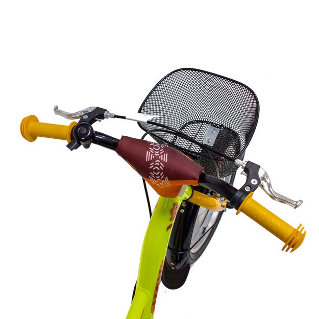 4KIDS Lion 16  // 1G, dydis 10  (25.5 cm), V-Brake ir Kojinis stabdžiai, aliuminis (geltona) 3