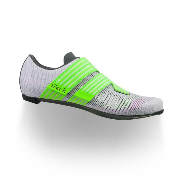FIZIK SHOES VENTO POWERSTRAP AEROWEAVE LIGHT VIOLET - NEON GREEN (VER3PAR1C3F5D)