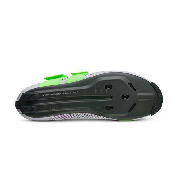 FIZIK SHOES VENTO POWERSTRAP AEROWEAVE LIGHT VIOLET - NEON GREEN (VER3PAR1C3F5D) 3