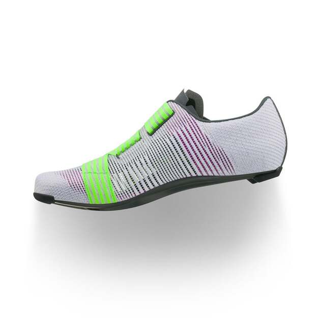 FIZIK SHOES VENTO POWERSTRAP AEROWEAVE LIGHT VIOLET - NEON GREEN (VER3PAR1C3F5D) 1