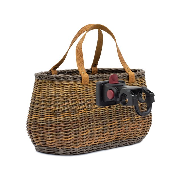 Dviračio krep&scaron;ys ant vairo // Lietuvos liaudies meistrų, rankų darbo, su laikikliu (ruda) 2