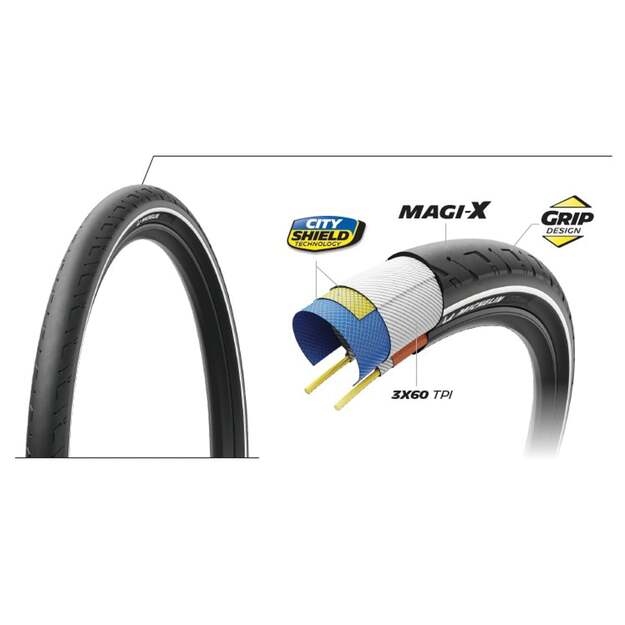 MICHELIN TIRE CITY STREET 700x35C COMPETITION LINE FOLDABLE TS E-50 (249434)