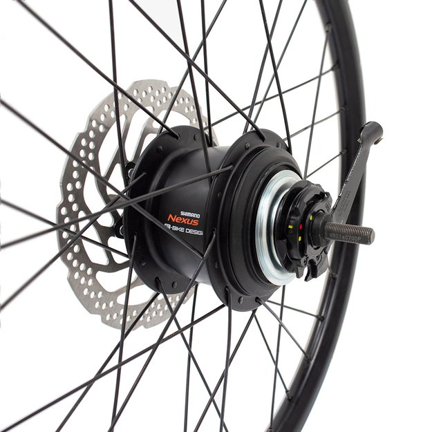 Galinis ratas 20  // su Shimano Nexus E-Bike 5pav. stebule, 32H, su st. disku, be kniedžių, dvigubas, aliuminis 2