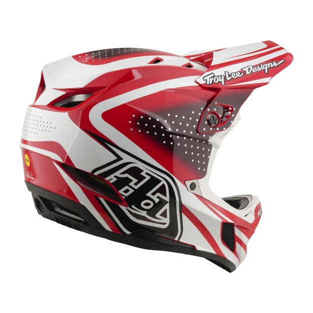 TLD HELMET D4 POLYACRYLITE MIPS THE LINE FIRE / WHITE (17404701) 4