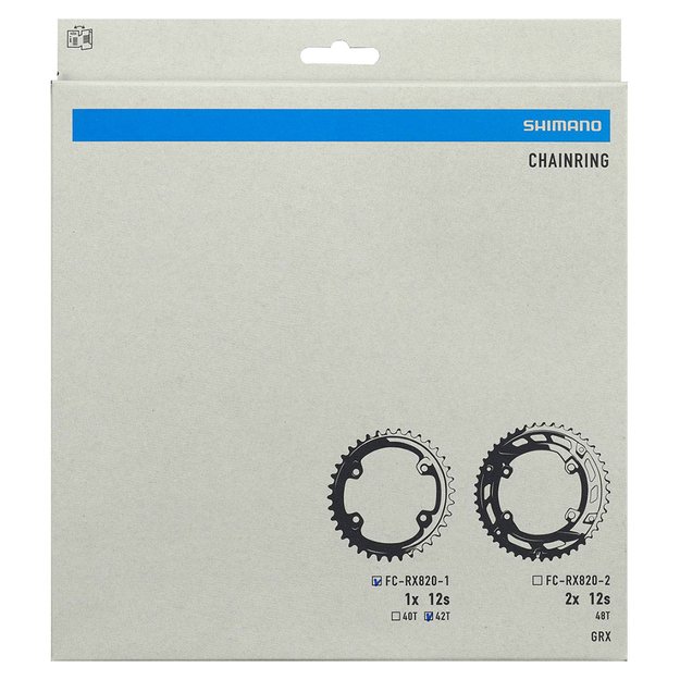 Priekinė žvaigždė Shimano GRX FC-RX820-1 // 42T, B.C.D.: 110 mm 1