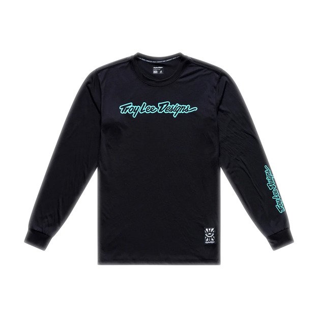 TLD LONG SLEEVE JERSEY SKYLINE RIDE TEE SIGNATURE BLACK / REAL TEAL (38307202)