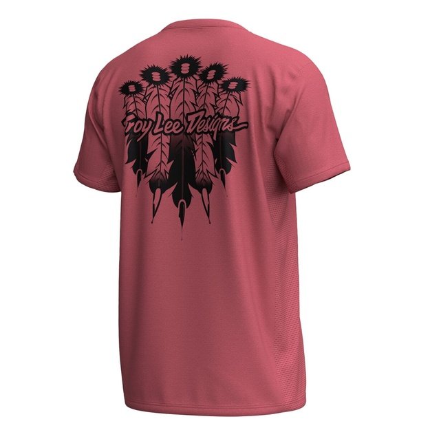 TLD MENS SHORT SLEEVE JERSEY SKYLINE RIDE TEE FEATHERED EMBER RED (38284000)