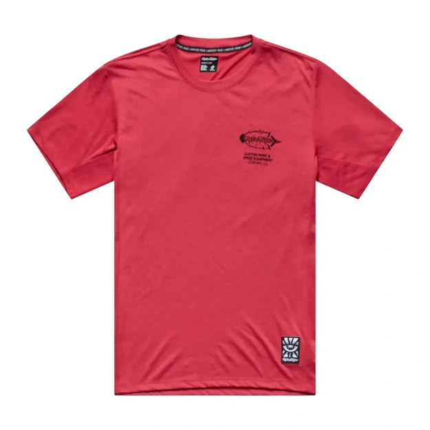 TLD MENS SHORT SLEEVE JERSEY SKYLINE RIDE TEE FEATHERED EMBER RED (38284000)