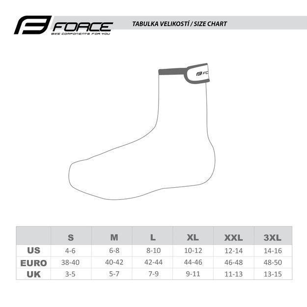 Antbačiai FORCE Neoprene Easy (juodi) dydis 40-42 M 3