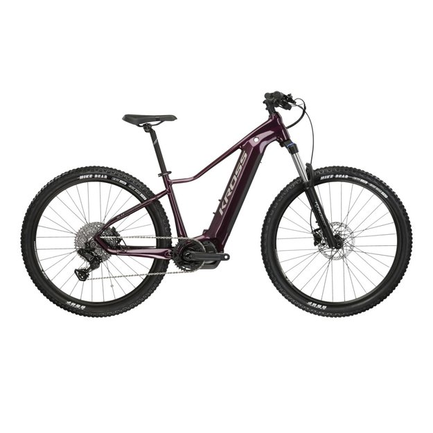KROSS Lea Boost 5.0 D / 500 Wh / PurpleBlack Gloss / elektrinis moteriškas kalnų (MTB) dviratis 