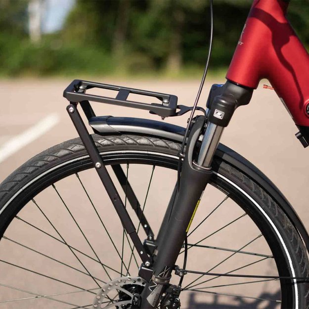 Priekinė bagažinė AtranVelo HYBRID UNI 20-29  // aliuminis, AVS sistema (juoda) 1