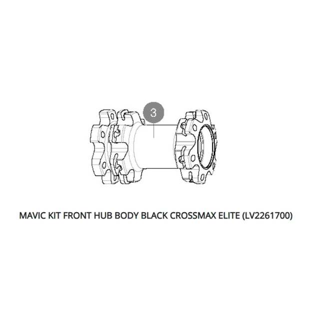 MAVIC KIT FRONT HUB BODY BLACK CROSSMAX ELITE (LV2261700)