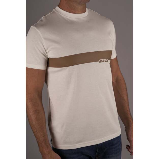 Marškinėliai MAVIC SHORT SLEEVE TEE CORPORATE STRIPE OFF-WHITE BRONZE (T000218) 3