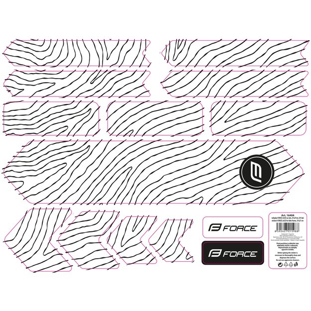 Lipdukai dviračiui FORCE LACE, 37x27cm 1