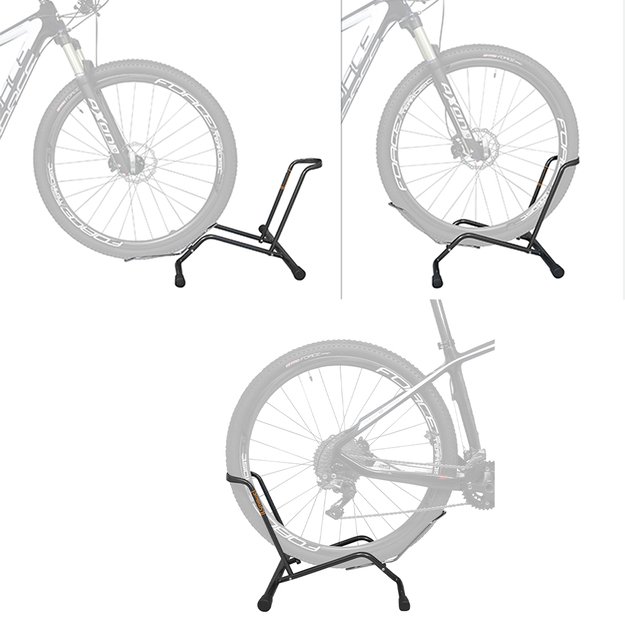 Dviračio laikiklis ant žemės STABILUS 2.0 // 1 dviračiui, plieninis (pilkas) 1