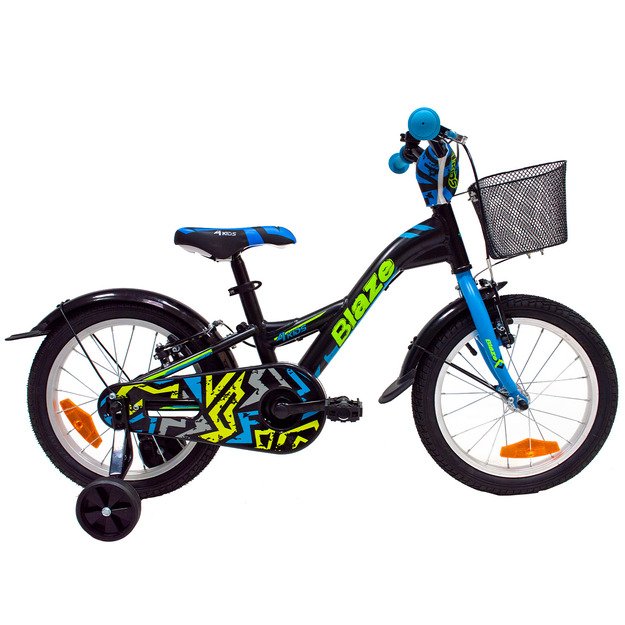 Vaikiškas dviratis 4KIDS Blaze 16  dydis 10  (25.5 cm) (aliuminis, juodos)