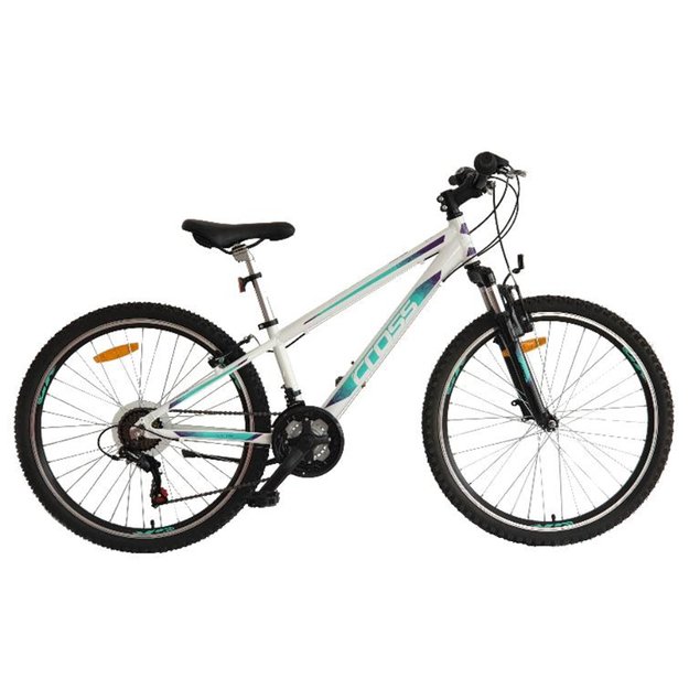 Vaikiškas dviratis CROSS Daisy 26  // 21G, dydis 14  (35 cm) (balta)