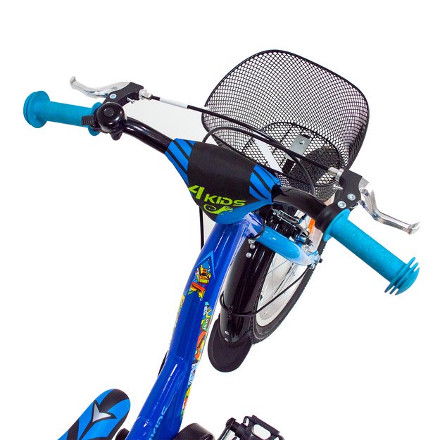 4KIDS Rebel 16  // dydis 10  (25.5 cm), V-Brake ir Kojinis stabdžiai, aliuminis (mėlyna) 4